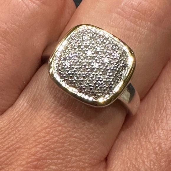 New 18k & Silver Diamond Ring - Picture 4 of 11